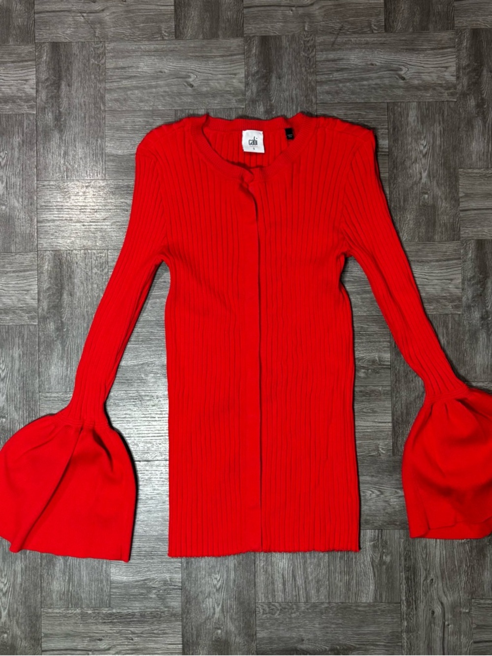 Cabi Trumpet Bell Sleeve Cardigan Sweater Size Small